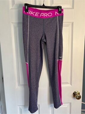 Nike Pink and Grey Leggings